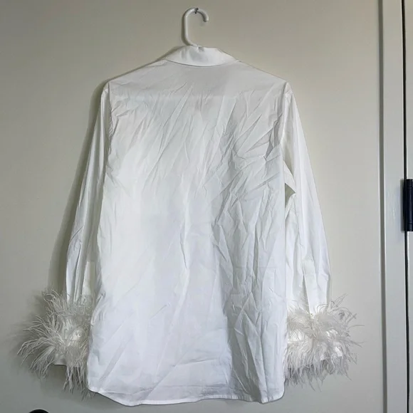 English Factory Faux-Feather Buttondown Shirt size M - Picture 11 of 11